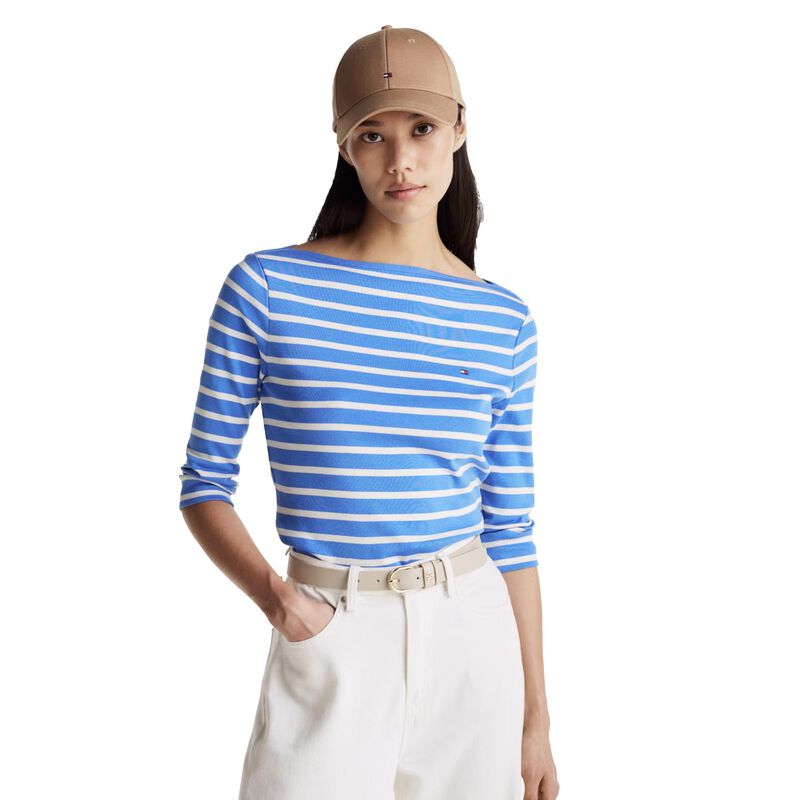 Tommy Hilfiger Slim 3/4 Sleeve Boat Neck T-Shirt image number 0